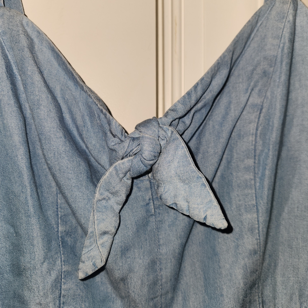 Old Navy Light Blue Smocked Top - Picture 2 of 5
